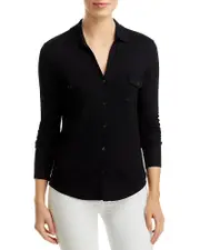 Majestic Filatures Point Collar Button Front Shirt