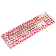TODO Mechanical Gaming Keyboard RGB LED Linear Blue Switch USB Windows - Pink