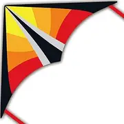 LANRUI Large Delta Kites for Kids & Adults, Easy to Fly Kite, Beginner Kite for Kids Ages 4-8,8-12(Orange)