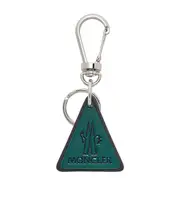Leather Logo Key Ring One size emerald green