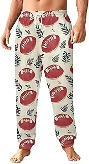 [Generic] Men's Sweatpants, Football and Laurel Wreath Pattern-11, Polyester Joggers, Sweatpants Jogging Pants for Workout Running