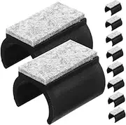 SEWACC 10Pcs U Shaped Chair Leg Pads Felt Floor Protectors for Hardwood Floors Slip Design Noise Reduction Durable Furniture Caps Prevent Scratches and Sliding