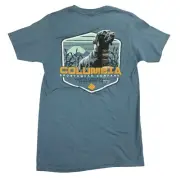Columbia Mens Sierra Labrador Graphic Crewneck Short Sleeve T-Shirt Blue S