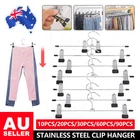 Metal Adjustable Clip Hangers Pants Skirt Coat Bulk Clothes Clothing Hanger