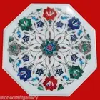 12" Marble Side Table top Pietra dura Handmade Work For Home Decor