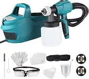 Electric Airless Paint Sprayer Gun, 1000w HVLP Paint Sprayer for House Painting, Power Paint & Hvlp Sprayers with Airhose & 2 Nozzles for Furniture, House, Car, Fence, Walls, Etc