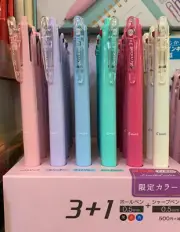 PILOT Acroball 2+1 3+1 Ball Point Pastel Colors Black Ink Office Work 0.5mm Muti