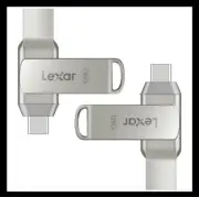 NEW Lexar 128GB 2-in-1 Dual Flash Drive USB-C and USB-A Mac Android PC – 2 PACK