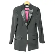 Little Black Tux sleek minimalist capsule black blazer jacket size 6 New