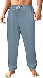 [Generic] Men's Sweatpants, Subtle Slate Blue-518, Polyester Joggers, Sweatpants Jogging Pants for Workout Running