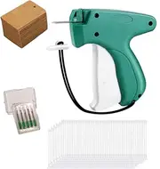 HopingMore Tag Gun w/ 1500 Fasteners & 6 Needles for Clothing,Fine Stitch Tool Tag Attacher Kit Excluding Hang Tags,Tagging Gun for Hanging Tags&Fabric Hole Punch,Store Shop Grocery Retail (Green D72)