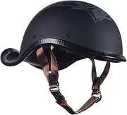 Half Shell Helmet Vintage Motorbike Half Helmet Four Seasons Motorcycle Helmet with Removable Liner for Men Ladies Scooter Motorcycle Crash Helmet DOT/ECE Approved