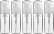 50ml Clear Travel Foam Pump Bottle , Plastic Empty Refillable Foaming Pump Container for Cleaning, Travel, Cosmetics (6 Pieces)