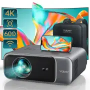 [Auto Focus/4K Support] Projector with WiFi 6 and Bluetooth 5.2, Pro V9 600 A...