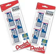 Pentel Hi-Polymer Block Eraser, Large, White 6 pack (ZEH10BP3P2)