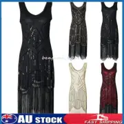 1920s Flapper Dress Great Gatsby Charleston Sequins Beaded Fringe Fancy Dress