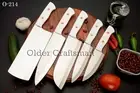 JAPANESE STEEL EXQUISITE QUAILTY, CHEF SET, ONE OF KIND, WHITE RESIN - O-214
