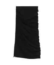 pleated jersey skirt XL Black
