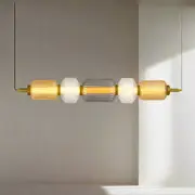 Torso LED Pendant Lamp 5Lt 26w in Black or Brass