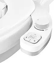 SAMODRA Non-Electric Bidet - Self Cleaning Dual Nozzle (Frontal and Rear Wash) Fresh Water Bidet Toilet Seat Attachment with Independent Adjustable Water Pressure (Left Hand Control)