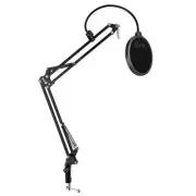 Case Pack of 16 Blucoil Microphone Suspension Boom Scissor Arm Stand &Pop Filter