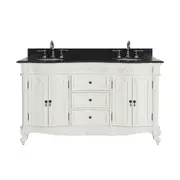 Rosette Granite Top Double Vanity White 1550mm