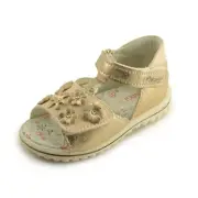 Primigi Girls Open Toe Leather Sandals with Arch, Ankle, and Orthopedic Support