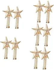 Beavorty 5sets 2pcs Alloy Tassel Ornament with Rhinestone Decoration Stylish Bag and Shoe Decor for Sneakers Lightweight DIY Accessories for Clothing and Handbag Fashion 2pcs*5