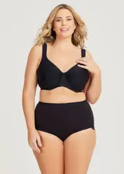 [Taking Shape] Taking Shape Side Smoothing T-shirt Bra Size 20D in Black - Plus Size Women's Lingerie Black