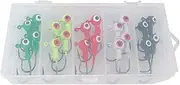 Tuxuseo Fishing Hooks - Efficient Jig Head Fishing Hooks with Realistic Eye Shape - Set of 20 Versatile Fishing Lures with Realistic Eyes and Robust Design for Trout, Catfish, Perch and Salt