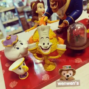 【Wenwens】日本帶回 日版 迪士尼 美女與野獸 WCF MEGA 貝兒野獸 茶壺媽媽 阿奇杯 時鐘 公仔 小全6款