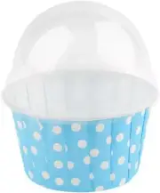 100Pcs Mini Cupcake Liners with Lid|Disposable Muffin Tin Cupcake Wrappers