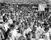 Part Of The Large Crowd That Attended The Match 1961 OLD RUGBY PHOTO
