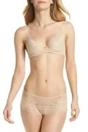 NWT Natori 721150 Floral Underwire Bra Cameo Rose/Cashmere Sz 32C $70
