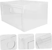6Packs Stackable Shoe Box Sneaker Display Storage Case Door Plastic Transparent