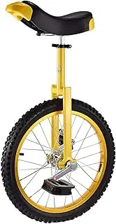16"/18" Wheel Kid's Unicycle for 7-18 Years Old Child/Boys/Girls, Skidproof Leakproof Tire, Outdoor Balance Cycling Unicycles Bike Durable TDF
