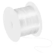 11Yard Flat Stretchy Bracelet String 1mm Elastic Beading Cord Clear