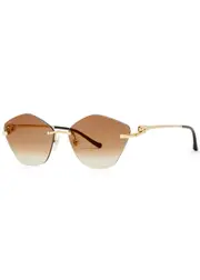 Cartier Rimless Hexagon-frame Sunglasses - Gold ONE SIZE