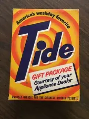 Vtg 50s Tide Laundry Detergent Soap Unopened 2 Box Lot Procter & Gamble Promo