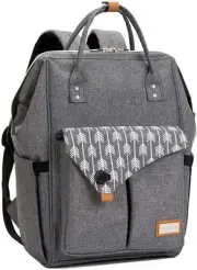 Lekebaby Nappy Changing Bag Backpack Baby Diaper Bag with Changing Mat for Mo...