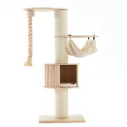 Petsbelle Solace Sleeping/Scratcher Kitten Hideaway Pet Lounge Cat Tree White