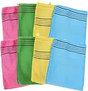 DONFAMDS 8pcs Exfoliating Shower Towel: Exfoliating Body Scrubber For Sauna - Skin Washcloth Scrubber For Smooth And Revitalized Skin