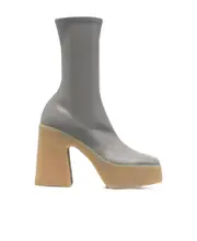 Stella McCartney Skyla Platform Boots 40.5 Gray