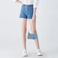 在飛比找ETMall東森購物網優惠-OBEG時尚牛仔夏季干練簡約超短褲