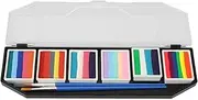 60g Body Paint Palette, Rainbow Face Paint, 6 Types Washable Face Painting Palette Kit for Children Cosplay Halloween Stage Makeup
