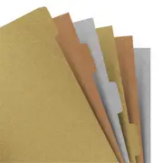 6pc Filofax A5 Metallic Notebook Indicies File Divider Stationery Organiser