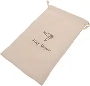 BUGUUYO Travel Hair Dryer Bag Multi-purpose Drawstring Linen Bag for Hotel Home Gym