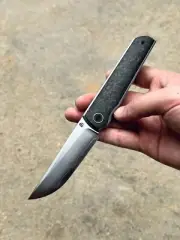 folding knife flame type carbon fiber