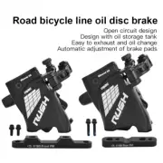 Line Pulling Oil Pressure Calipers Hydraulic Disc Brake Road Bike Brake Set RUSH