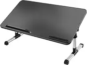 Laptop Bed Table,Portable Standing Desk,Laptop Table Height and Angle Adjustable,Laptop Stand with Cooling Fan,for Bed Sofa Couch Office